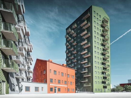 Kvarteret Dockan, Göteborg, Fasadmaterial: Aluminium, Arkitektbyrå: White, Byggherre: Skanska Nya Hem.