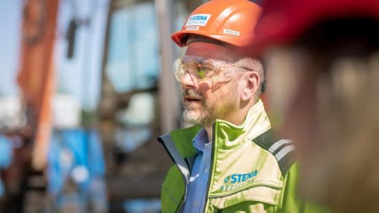 Michael Eng, Filialchef på Stena Recycling i Borås, och en av de drivande personerna som vill öka återvinningen av stenull inom byggbranschen.