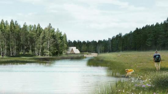 Två reningsdammar på sammanlagt 3,3 hektar ska hantera lakvatten från gravar och föroreningar från tippmarken i projekt Järva begravningsplats.
