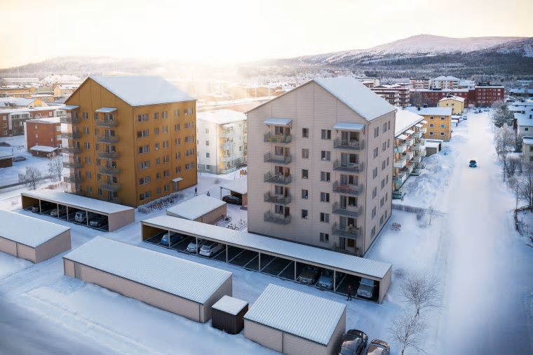 HSB bygger 46 bostadsrättslägenheter i brf Laestadiusparken i Gällivare.
