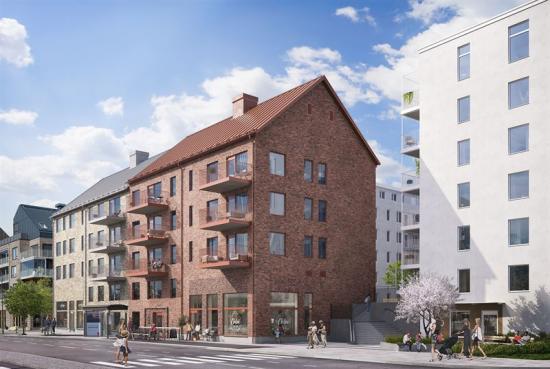 Visionbild över nya projektet i Nya Hovås (bilden är en illustration).