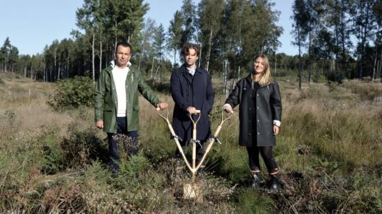 Wojciech Wondell, projektchef på Titania, Christoffer Baudou, arkitekt på Blooc, Iris Vesterberg, affärsutvecklare på Blooc.