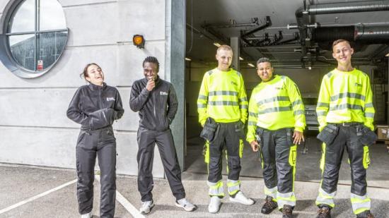 Den första årskullen elever vid Yrkesgymnasiet Borås trivs i de nyinredda och ändamålsenliga lokalerna på Getängsvägen.