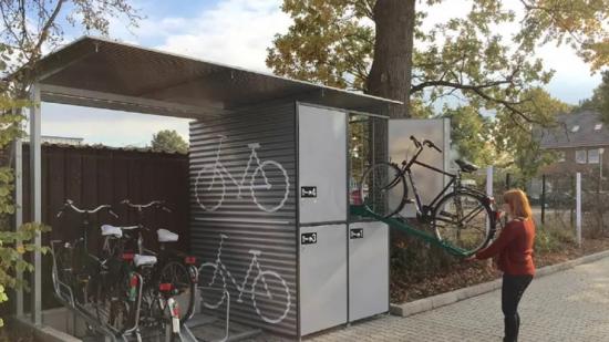 Nya smarta cykelgarage från Dooman Teknik (bilden är en illustration).