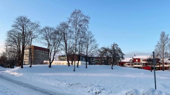 Tomten där trygghetsboendet planeras att byggas.