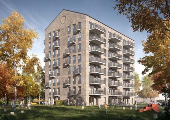 Visionsbild över Brf Hemmaplan (bilden är en illustration).