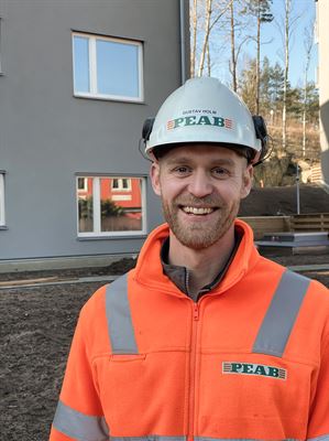 Gustav Holm, platschef på Peab i Göteborg.