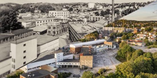 Forsåkerområdet i centrala Mölndal förr och nu.