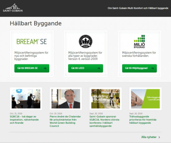 Saint-Gobain har skapat portalen Hållbartbyggande.se.