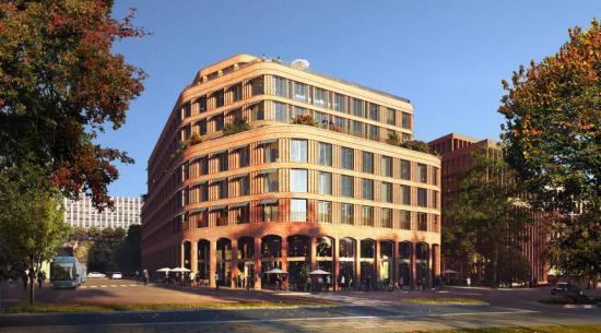 Det nya hotellet blir en portalbyggnad och en självklar destination i Hagastaden (bilden är en illustration).