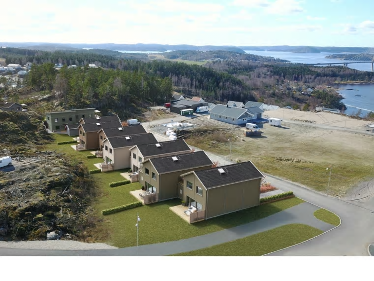 16 parhus och kedjehus växer fram i Brf Byfjorden i Sundsstrand strax utanför Uddevalla.
