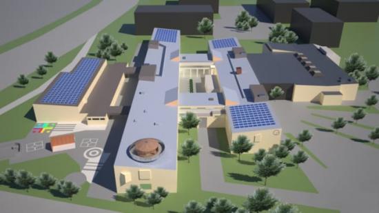 Jakobsbergsskolan i Järfälla kommun är en av fastigheterna där solceller kommer installeras.