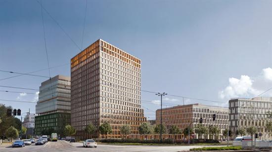 Visionsbild över kontorskomplexet Nowy Rynek (bilden är en illustration).