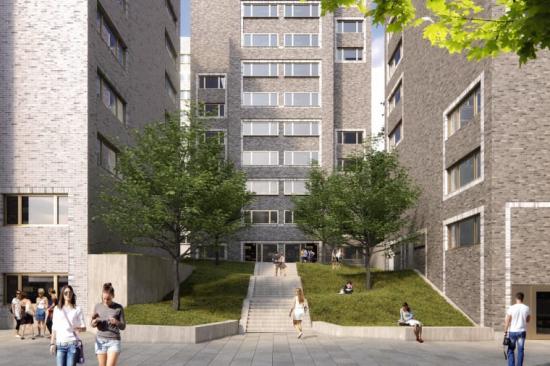 Arkitema har vana av att jobba med studentbostäder, så som med Campus Lappis(bilden) för byggherre Stockholms Studentbostäder.