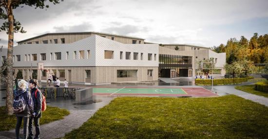 Hallerna skola i Stenungsund kommer rymma 540 elever (bilden är en illustration).