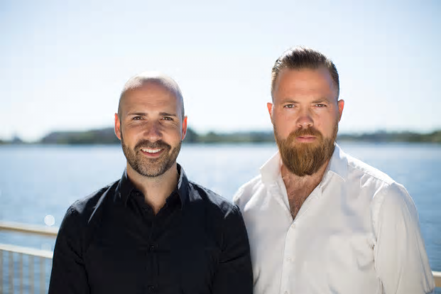 Fredrik Rosengren och Erik Matton, författarna bakom boken Beteendebaserad säkerhet.
