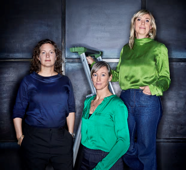 Kod Arkitekters ledning, från vänster: Jannice Johansson Steijner, vd, &Aring;sa Kallstenius och Sanna Hederus, grundare och chefsarkitekter.