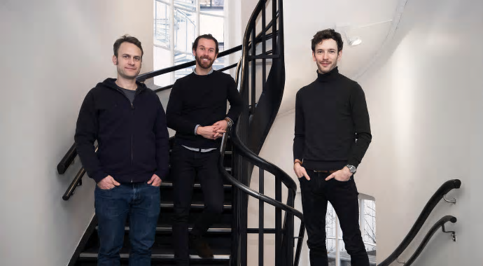 Jan Buthkei, André Agi och Franz Forsberg-Mussault, kompetensansvariga för parametrisk design på LINK arkitektur.