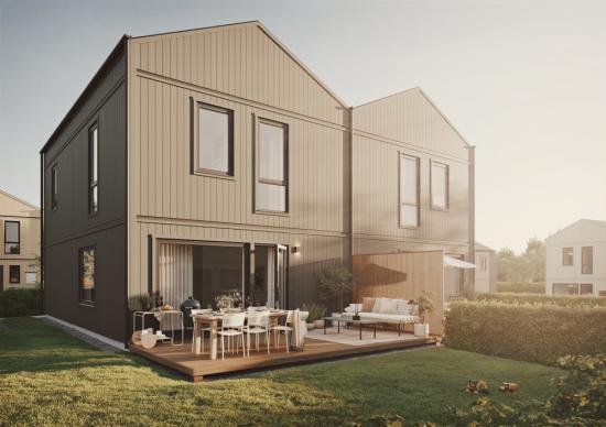 Visionsbild över nya bostadsområdet i Sollentuna (bilden är en illustration).