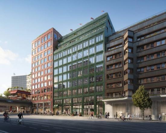 Visionsbild över Sergelhuset, som är första steget i Vasakronans stadsutvecklingsprojekt Sergelstan.