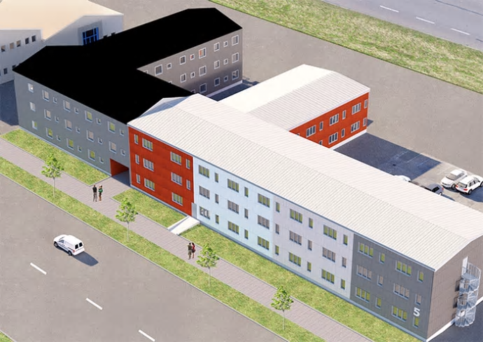 Illustration över Skarpskyttevägen 5 i Lund.