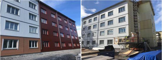 Bostäderna som byggs i stadsdelen Porsön i Luleå, med promenadavstånd från Luleå Tekniska Universitet.