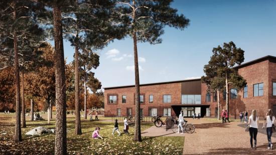 Den nya Metsäkalteva-skolan i Hyvinkää, är en av fastigheterna som kommer att anslutas till Nuuka molntjänst.