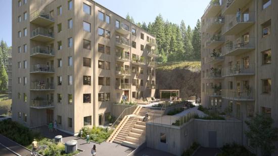 Visionsbild på &Ouml;resjö &Auml;ngar i Borås (bilden är en illustration).