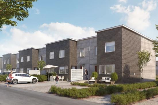 Parhus från ett liknande BoKlok projekt.