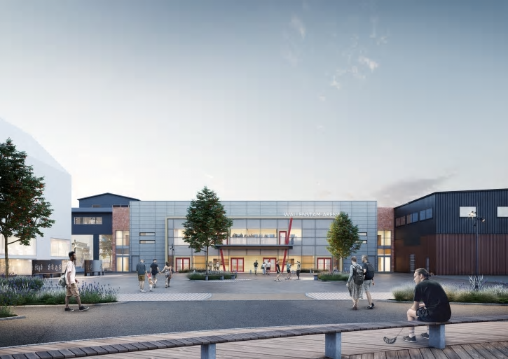 Nya Wallenstam arena i Mölnlycke fabriker.