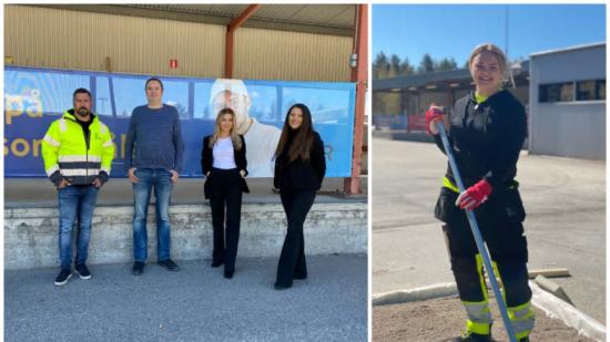 Oskar Ekström, vd på NEK, Fredrik Eklund, rektor vid Astar i Luleå, Fanny Skott, kundansvarig Professionals Nordoch Elin Rubin, Konsultchef, nöjda med utbildningen, där Josefine Pettersson (till höger) går mot en anställning efter en snabbutbildning.