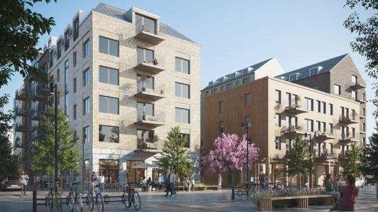 Liljewalls förslag på bostäder i GoCo Health Innovation City för Balder.