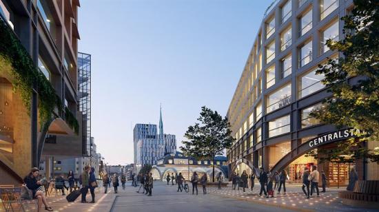 Visionsibild över Klarabergs torg (bilden är en illustration).