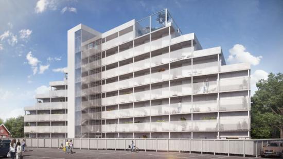 Så här kommer nya byggnaden med studentbostäder i Tureberg se ut.