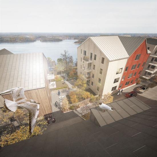 Visionsbild över Norrberget i Vaxholm (bilden är en illustration).