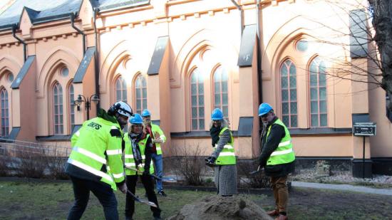 Första spadtaget St Paul.
