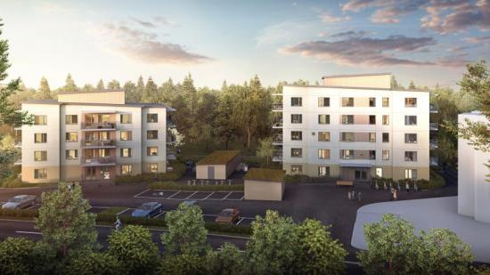 Visionsbild över HSB brf Skogsgläntan (bilden är en illustration).