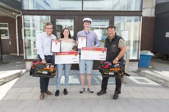 De lyckliga vinnarna av Bygmastipendiet på Dragonskolan heter Jazmine Lidström och Melker Wiklund.