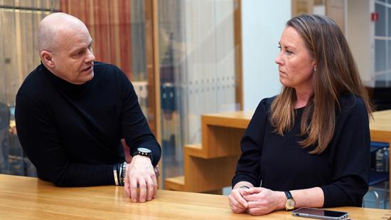 Marcus Svensson vd ByggVesta Development och Karin Hurtig arkitekt Sweco.