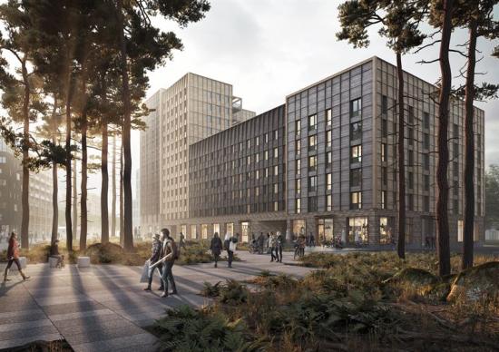 Totalt ska här bli 170 lägenheter (bilden är en illustration).