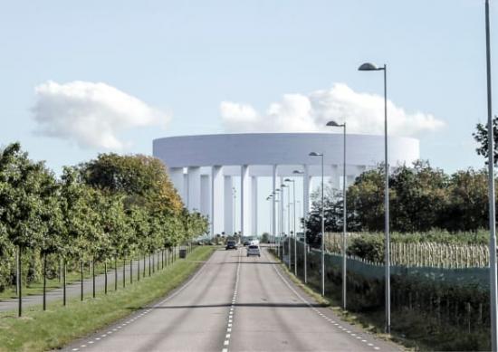 Det nya vattentornet i Helsingborg blir 40 meter högt och kommer att synas för alla som passerar &Ouml;sterleden eller färdas på Filbornavägen österut.