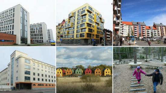 H-huset US&Ouml;, Kvarteret Stenen, Mejeriområdet, Hakonhuset, Kvarteret Rördromen, &Auml;ventyrsstigen.