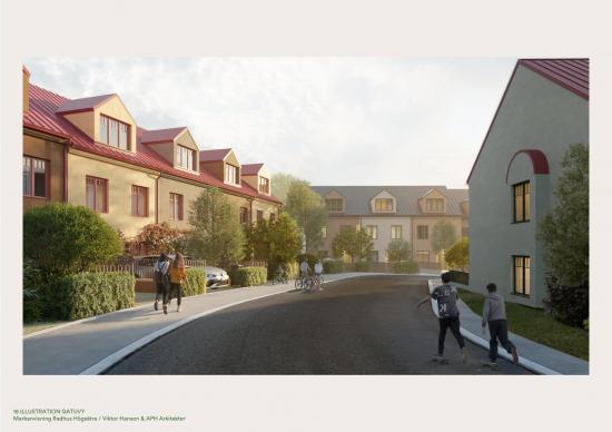 Visionsbild över bostadsprojektet (bilden är en illustration).
