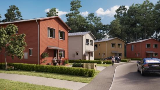 I Brf Vedklyven bygger OBOS 26 bostäder i form av parhus och villor.