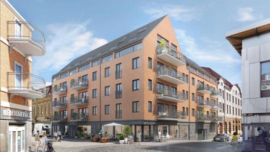 Visionsbild över exteriören till &Aring;bergs Lycka 2 (bilden är en illustration).