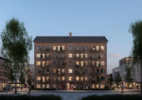 Peabs färdigprojekterade bostadslösning NärBo (bilden är en illustration).