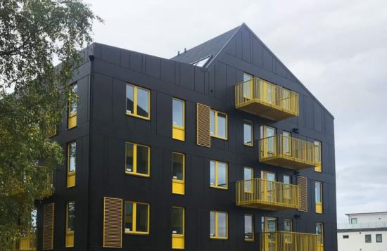 Getinghusen, som husen kallas i folkmun, i stadsdelen Lilla Träslöv har ritats av Arkitema Architects.