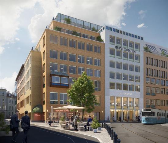 Visionsbild över Kv Johanna Fredsgatan-Drottninggatan (bilden är en illustration).