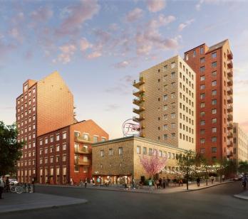 Brf Spanjoletten sedd från gatan (bilden är en illustration).