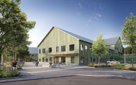 Visionsbild över nya Ljungskileskolan (bilden är en illustration).